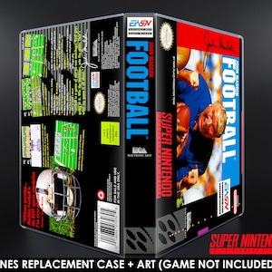 John Madden Football - SNES Horizontal Case - No Game - Replacement Storage Case & Box Art
