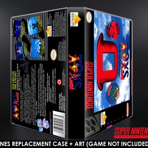 Toys - SNES Horizontal Case - No Game - Replacement Storage Case & Box Art