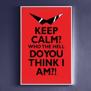 Gurren Lagann KCCO Poster 11 x 17 " Art Print Keep Calm Kamina Glasses Anime