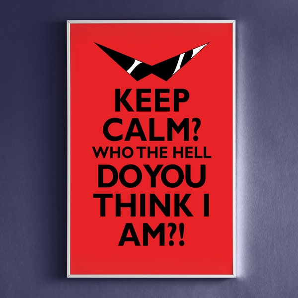 Gurren Lagann KCCO Poster 11 x 17 " Art Print Keep Calm Kamina Glasses Anime