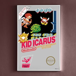 Kid Icarus NES Poster Box Art Print Video Game 11 x 17 " Restauratie