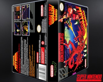 Super Metroid - SNES Horizontal Case - No Game - Replacement Storage Case & Box Art