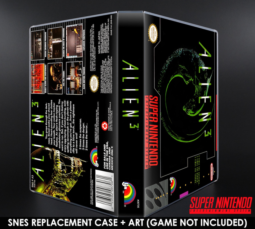 Alien 3 - SNES Horizontal Case - No Game - Replacement Storage Case ...