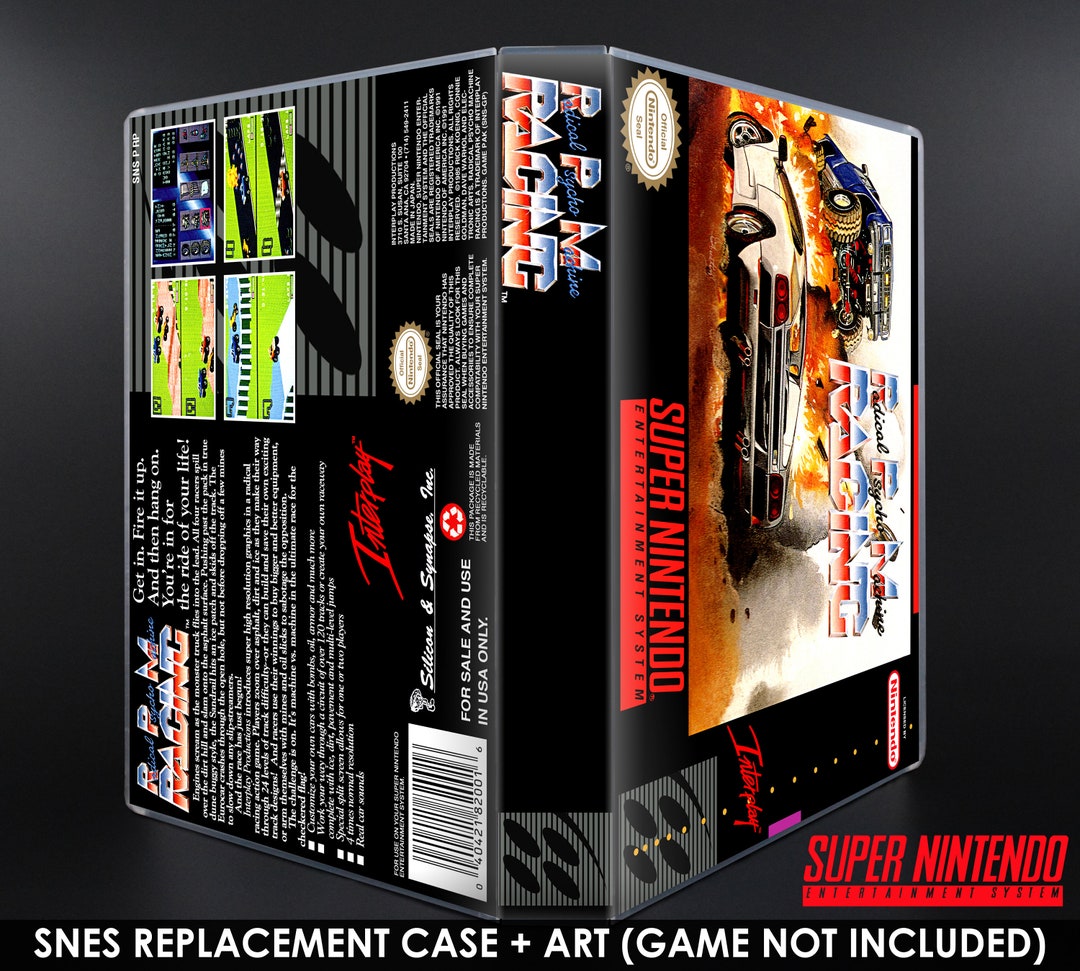 Radical Psycho Machine Racing Radical Psycho Machine Racing RPM - SNES Horizontal Case - No Game ...