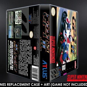 GP-1 Part II 2 - SNES Horizontal Case - No Game - Replacement Storage Case & Box Art