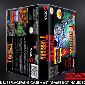 Super Turrican - SNES Horizontal Case - No Game - Replacement Storage Case & Box Art