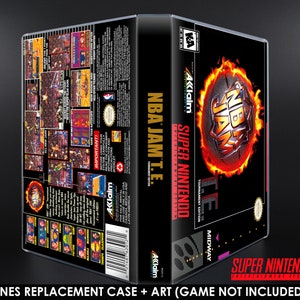 NBA Jam Tournament Edition TE - SNES Horizontal Case - No Game - Replacement Storage Case & Box Art