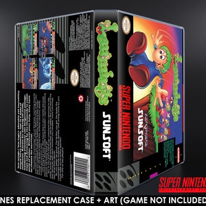 Lemmings - SNES Horizontal Case - No Game - Replacement Storage Case & Box Art