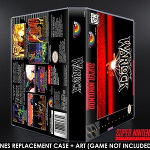 Warlock SNES Horizontal Case No Game Replacement Storage