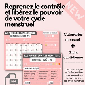 Menstrual Cycle Tracker, Digital Printable PDF INSTANT DOWNLOAD