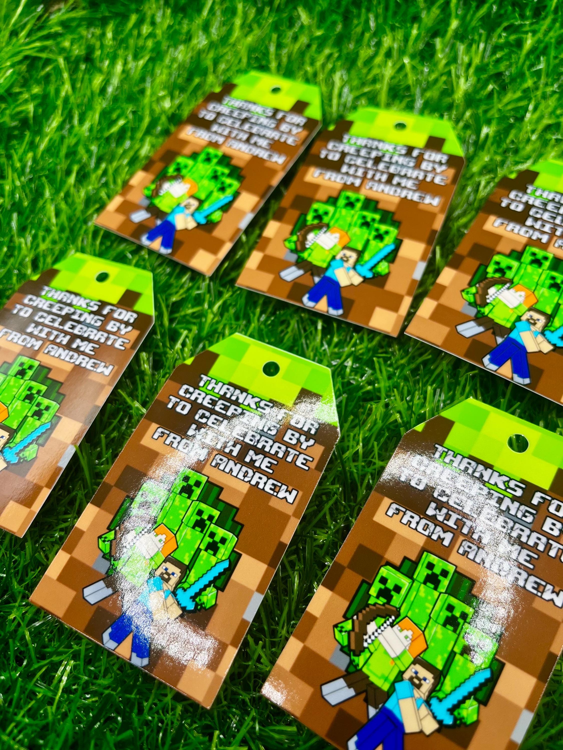 Glossy Custom Minecraft Favor Tags