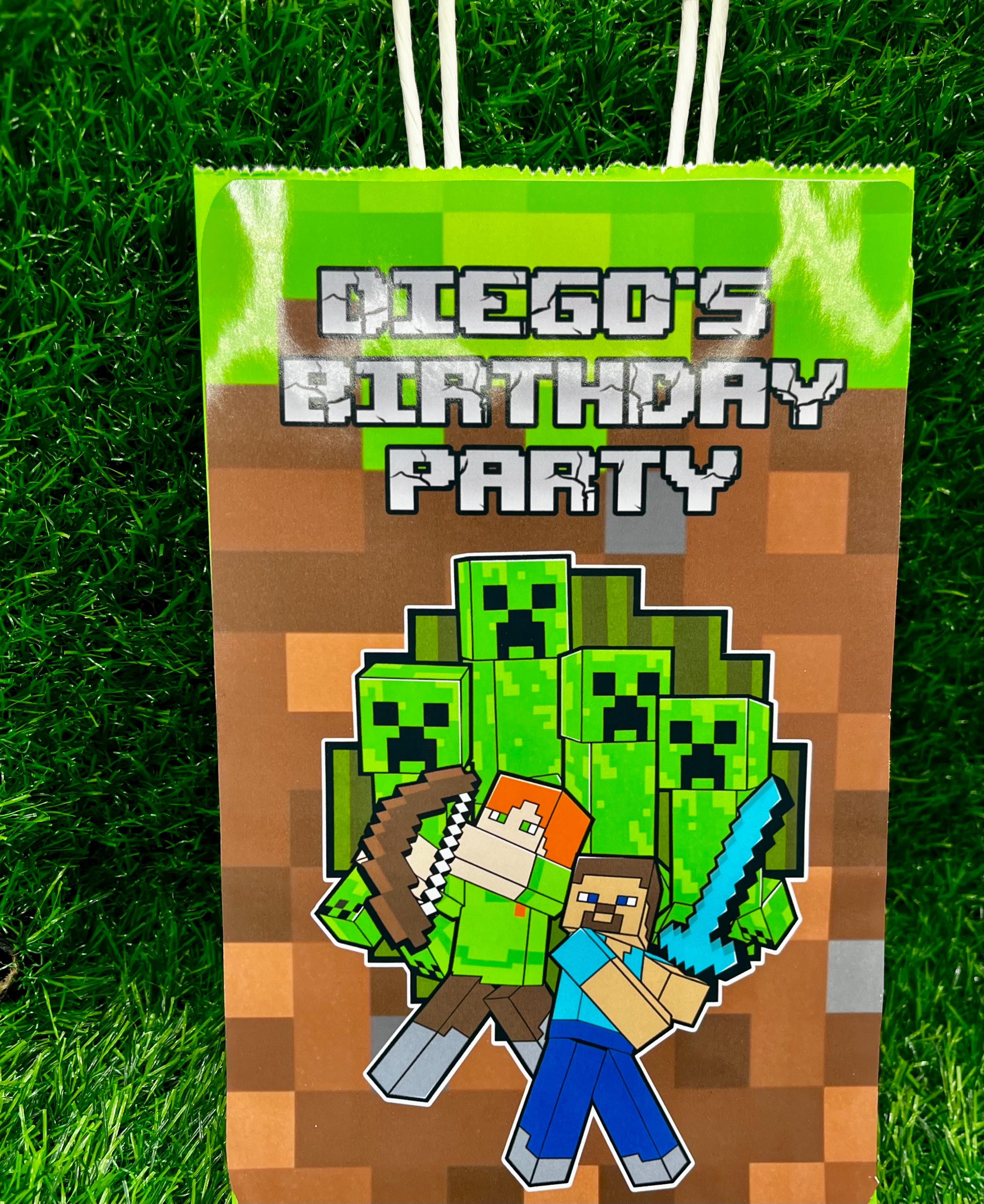 Glossy Custom Minecraft Favor Bags