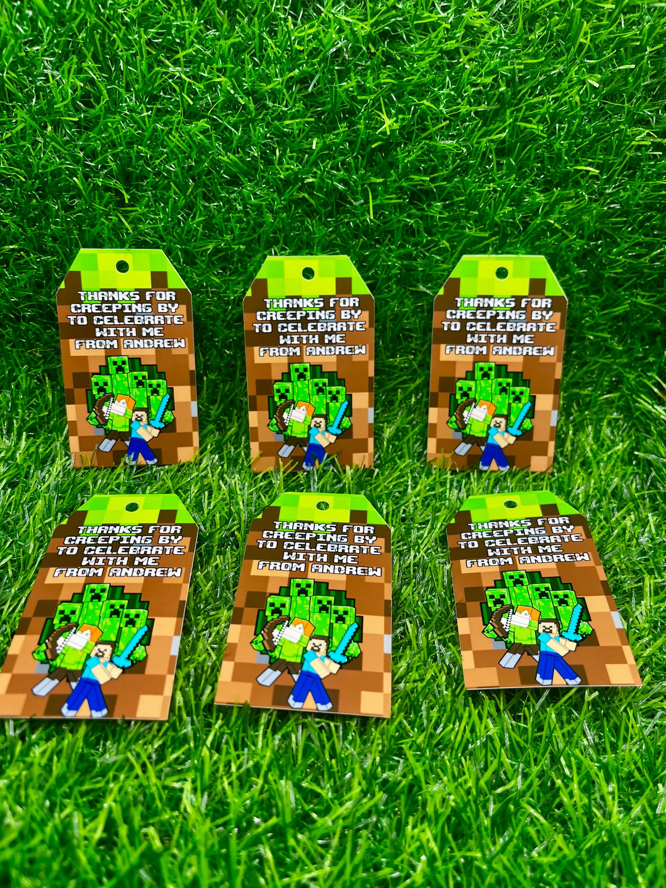 Glossy Custom Minecraft Favor Tags