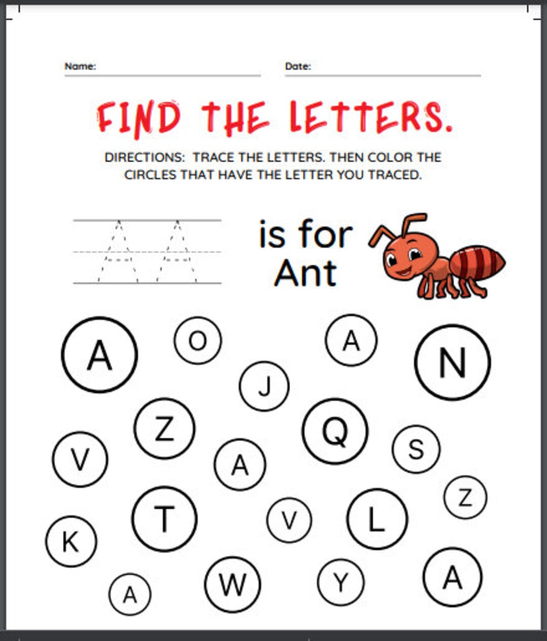 Printable Find Trace And Coloring Workbook Etsy printable-find-trace-and-coloring-workbook-etsy