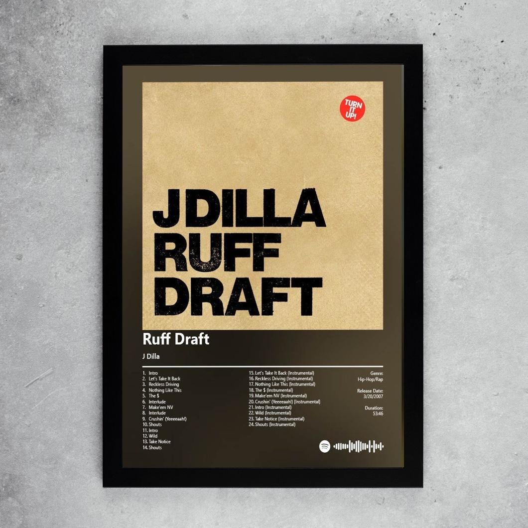 J DILLA RUFF DRAFT ポスター Bought this mini Ruff Draft poster today : r/jdilla