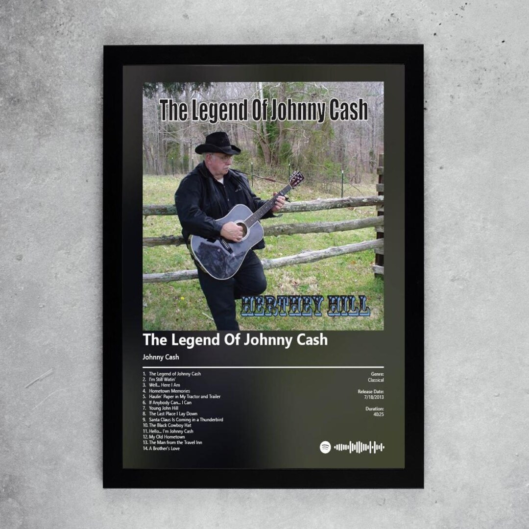Johnny Cash - the Legend of Johnny Cash Album Art Poster | Digital ...