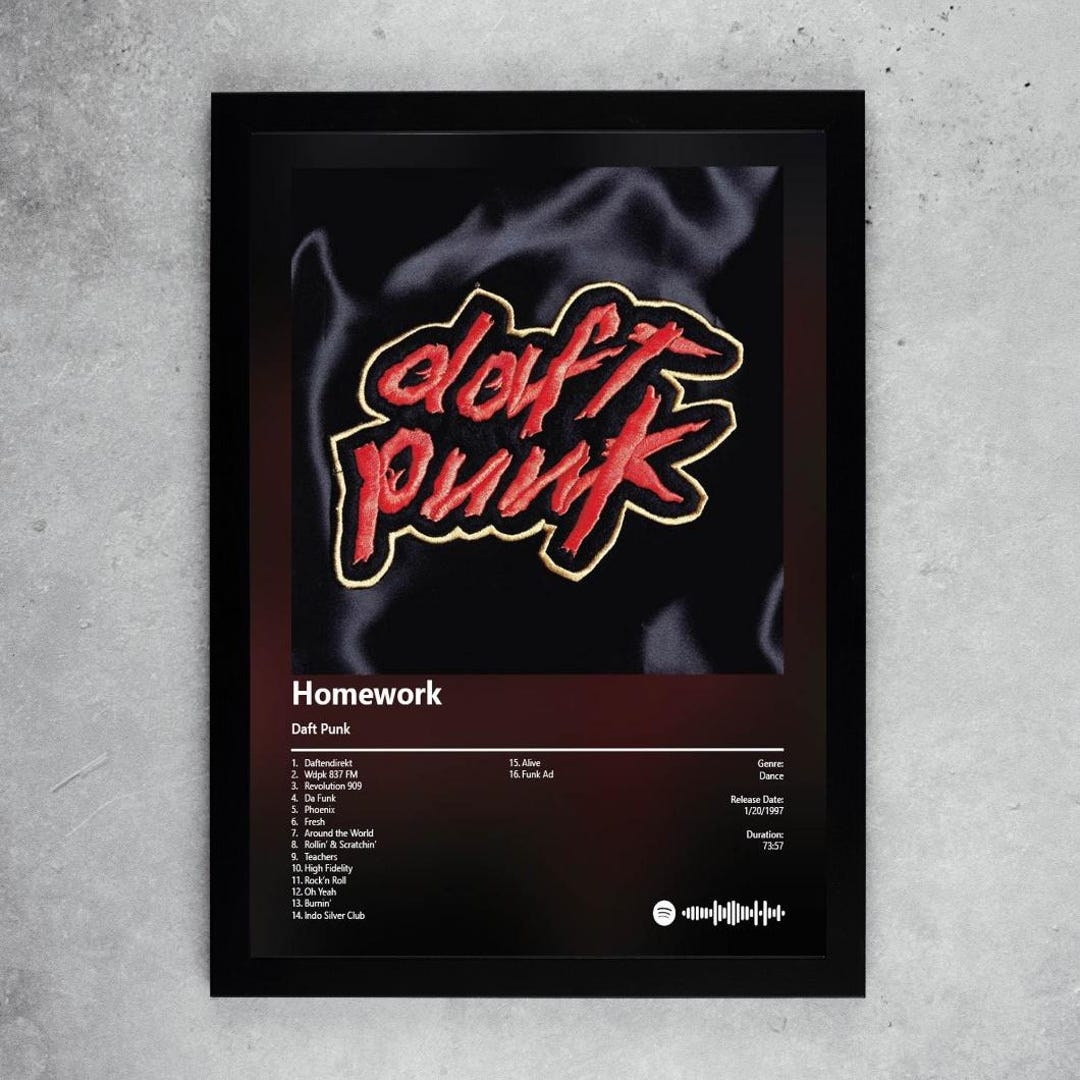 Daft Punk - Homework Album Art Poster | Digital Download | Print | Wall ...