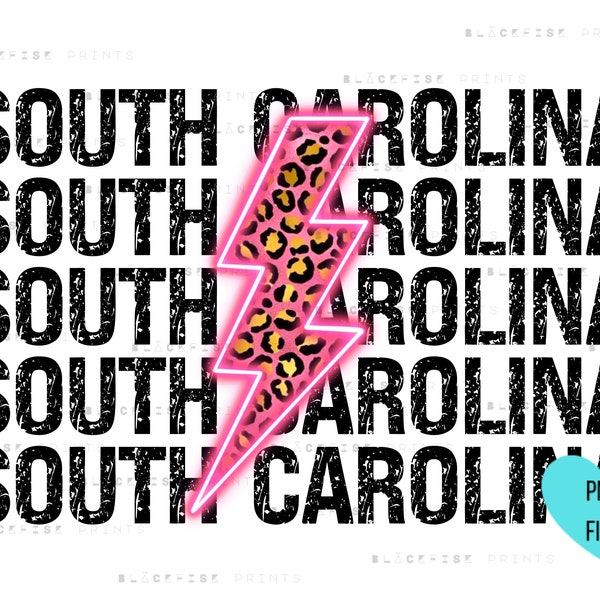 South Carolina PNG/ Digital Download/ Instant Download/SC png/Lightning Bolt PNG/ South Carolina Clipart