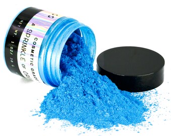 Electric Blue Mica Powder-Dye for crafting Cosmetics, Slime, Candles, Paints, Bath Bombs, Epoxy Resin, Soap, Clay, Nail Art etc.