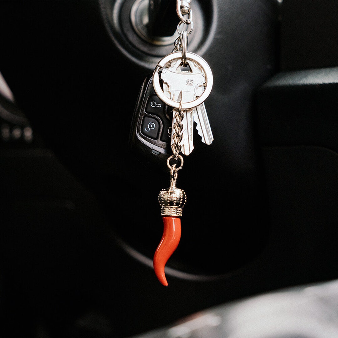 Italian Horn Keychain Italy Cornicello Red Good Luck Charm - Etsy