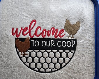 Chicken Coop Embroidery Design, Farmhouse Decor (Digital Download)