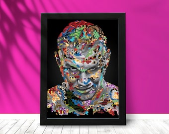 Randy Orton, digitale 3D-kunst, vectorkunst, WPAP-kunst, WWE-superster