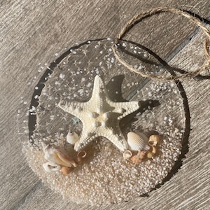 Coastal Suncatcher/ Ornament- Starfish with shells