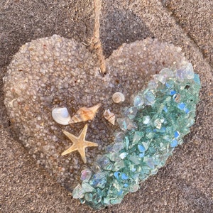 Coastal HEART/ BEACH  Sun catcher/Ornament