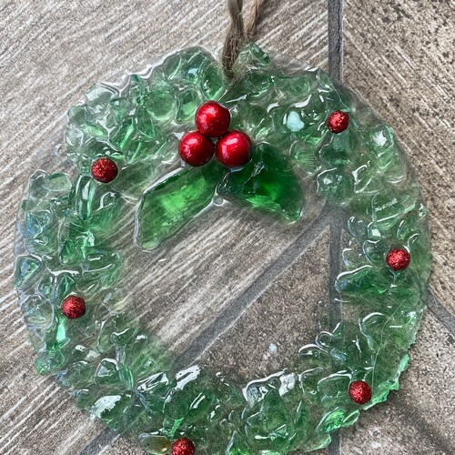Coastal Christmas Ornament Aqua Christmas Tree With Shells Etsy