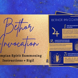 Bethor Sigil and Invocation Instructions / Olympian Spirit Summoning / Planetary Spirit of Jupiter