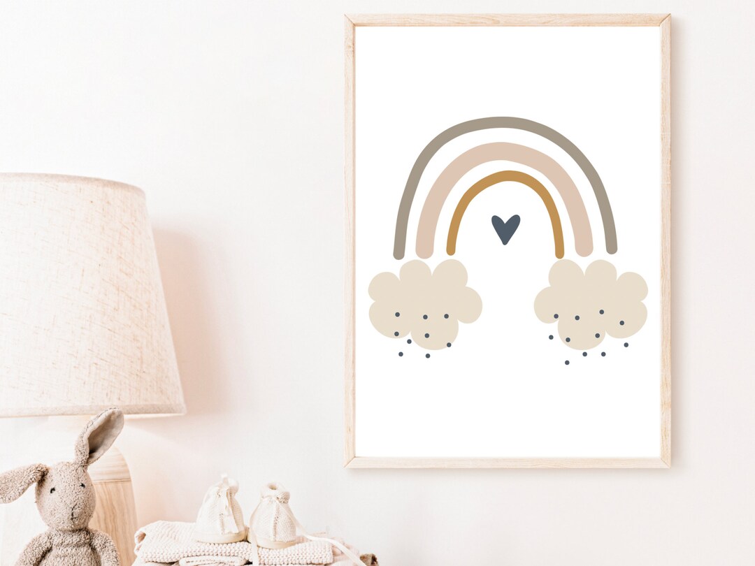 Rainbow Nursery Wall Art | Boho Rainbow | Neutral Rainbow | Girls Room ...