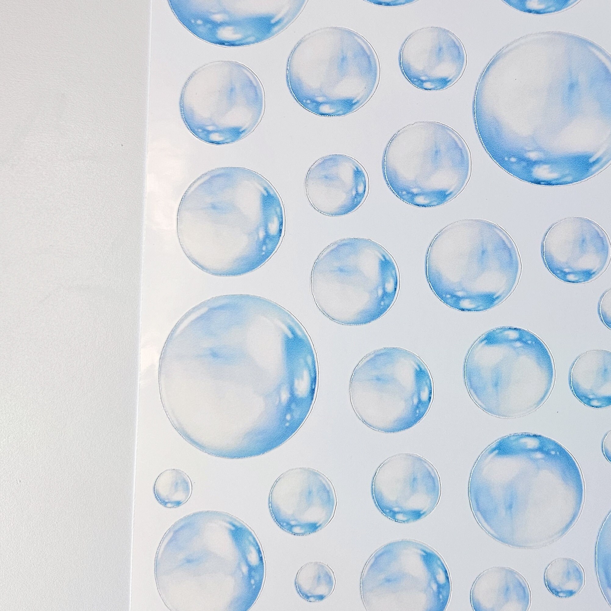 Bubble Deco Stickers: Blue Cute Sticker Sheets, Cute Bubble Stickers ...