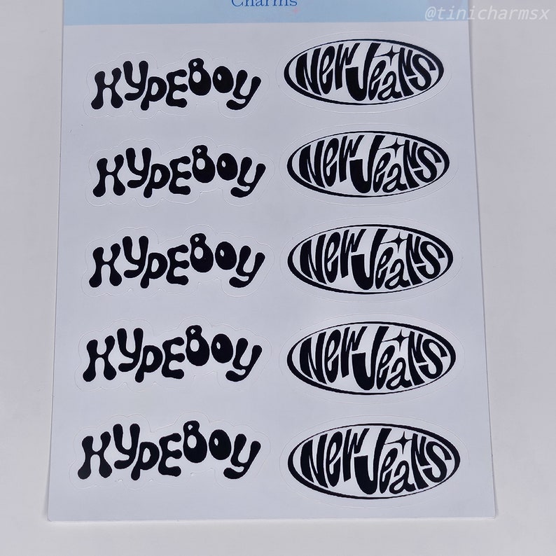 New Jeans Logo Glossy Sticker Set of 2 Newjeans, New Jeans, New Jeans