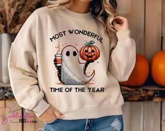 Bluza z cekinami i motywem ducha na Halloween: Koszula na straszny sezon (do pobrania cyfrowego)