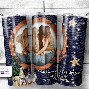 Best Friends Tumbler Friendship Photo Gift Personalized Besties 20oz Best Friends 20oz, Best Friends Christmas Gift, Cute Christmas Present