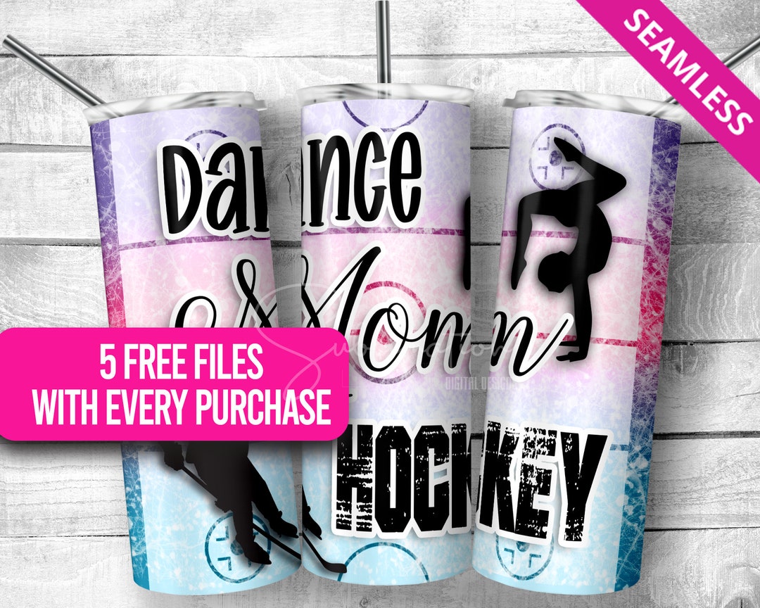 Hockey and Dance Mom Tumbler Sublimation Hockey Tumbler Designs, Hockey