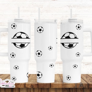 Soccer 40oz Wrap 40 oz Tumbler Wrap Template PNG 40 oz Skinny Tumbler Sublimation Soccer 40oz wrap - SET OF 2