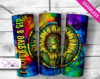 Sunflower Frog 20oz Tumbler Wrap Template (Digital Download)