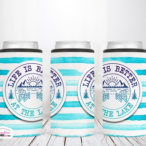 4in1 Can cooler Lake wrap lake life can cooler png summer lake wrap LIfe is better at the lake