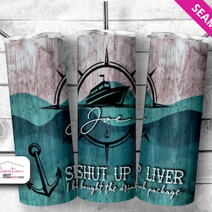 Cruise Ship Sublimation Tumbler Designs, Ocean 20oz Skinny Tumbler Wrap Template - PNG Digital Download 20 oz Skinny Tumbler Sublimation