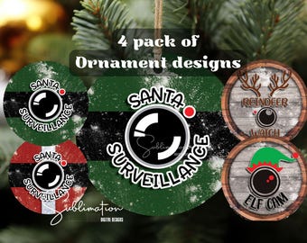Diseño PNG de adorno de cámara de Santa: Elfo navideño vigilando (descarga digital)
