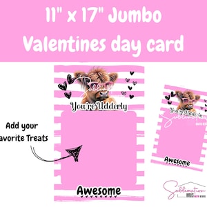 Jumbo Valentijnsdagkaart, doe-het-zelf afdrukbare Jumbo-kaart Leuke Jumbo Valentijnsdagkaart - Highland Cow-valentijnsdagkaart - direct downloaden