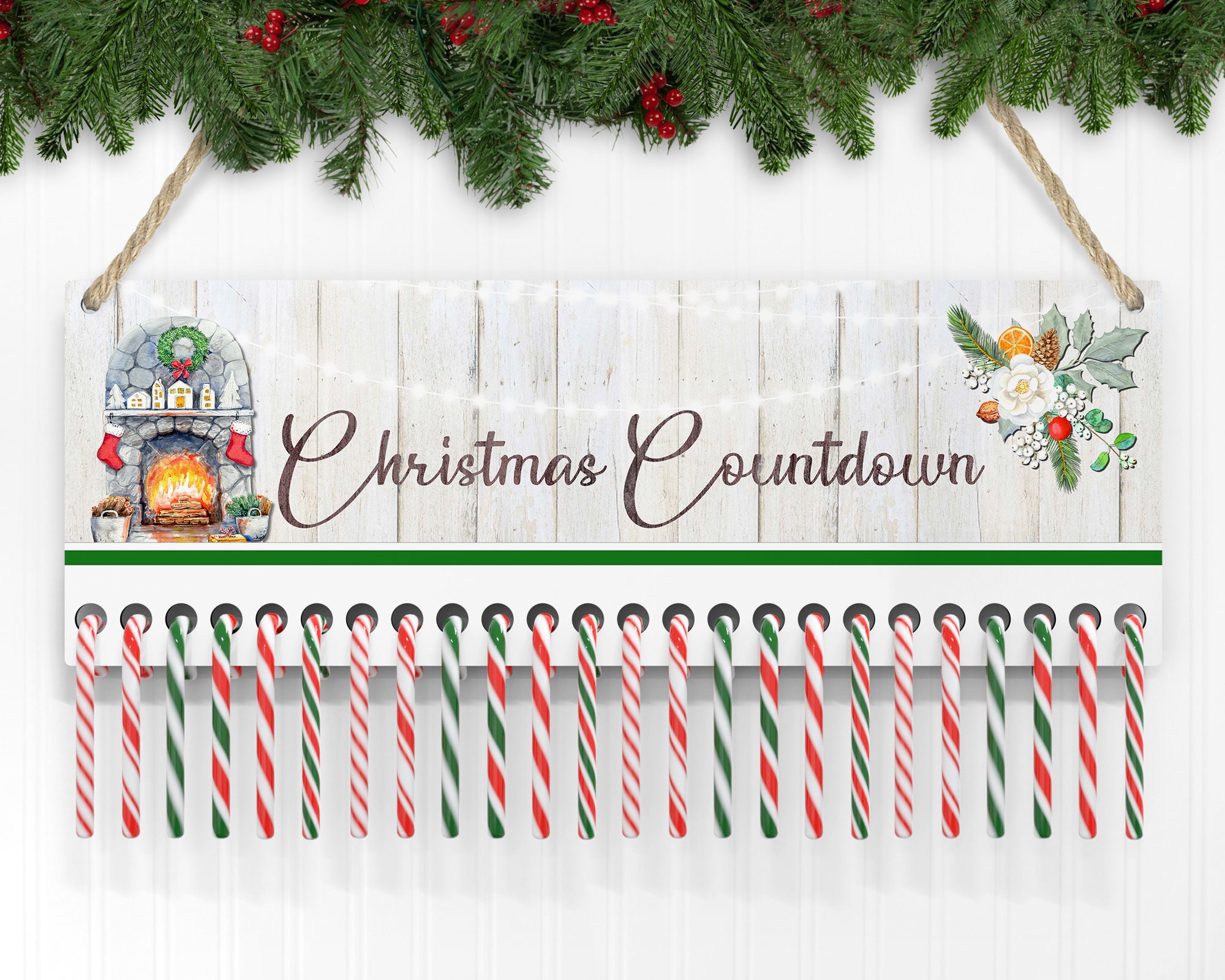 Candy Cane Countdown PNG Countdown PNG Printable Countdown Etsy