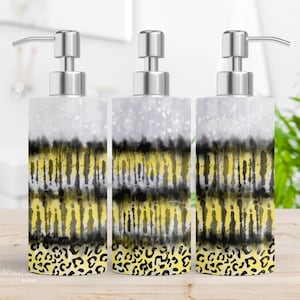 Cheetah x Bee Tie Dye Vibes Soap Dispenser Design Soap Summer Soap Design for sublimation - Soap Dispenser Digital Download