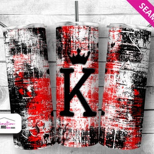 Envoltura para vaso King de 20 oz, diseño de sublimación para vaso, envoltura para vaso de San Valentín, King of Spades, vaso delgado de 20 oz, sublimación