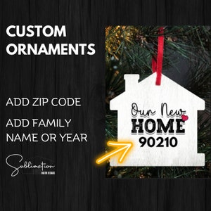 House Ornament New Home New House Ornament Sublimation Template,  Ornament Png Customized Design  Download - Our Home zip code postal code
