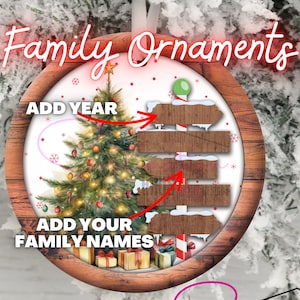 Christmas Ornament North Pole Ornament Christmas, Holiday Ornament Sublimation Ornament personalized North Pole Sign Add Names 5 Signs