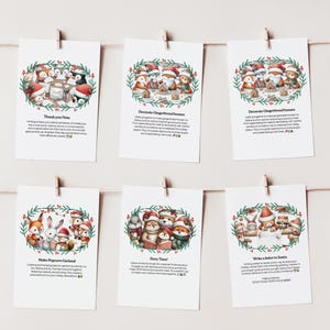 Printable Advent Calendar PDF - Kids Holiday Activities - Christmas Countdown Printable Christmas Daily Activities  - 24 Cards - 8.5&quot; x 11&quot;