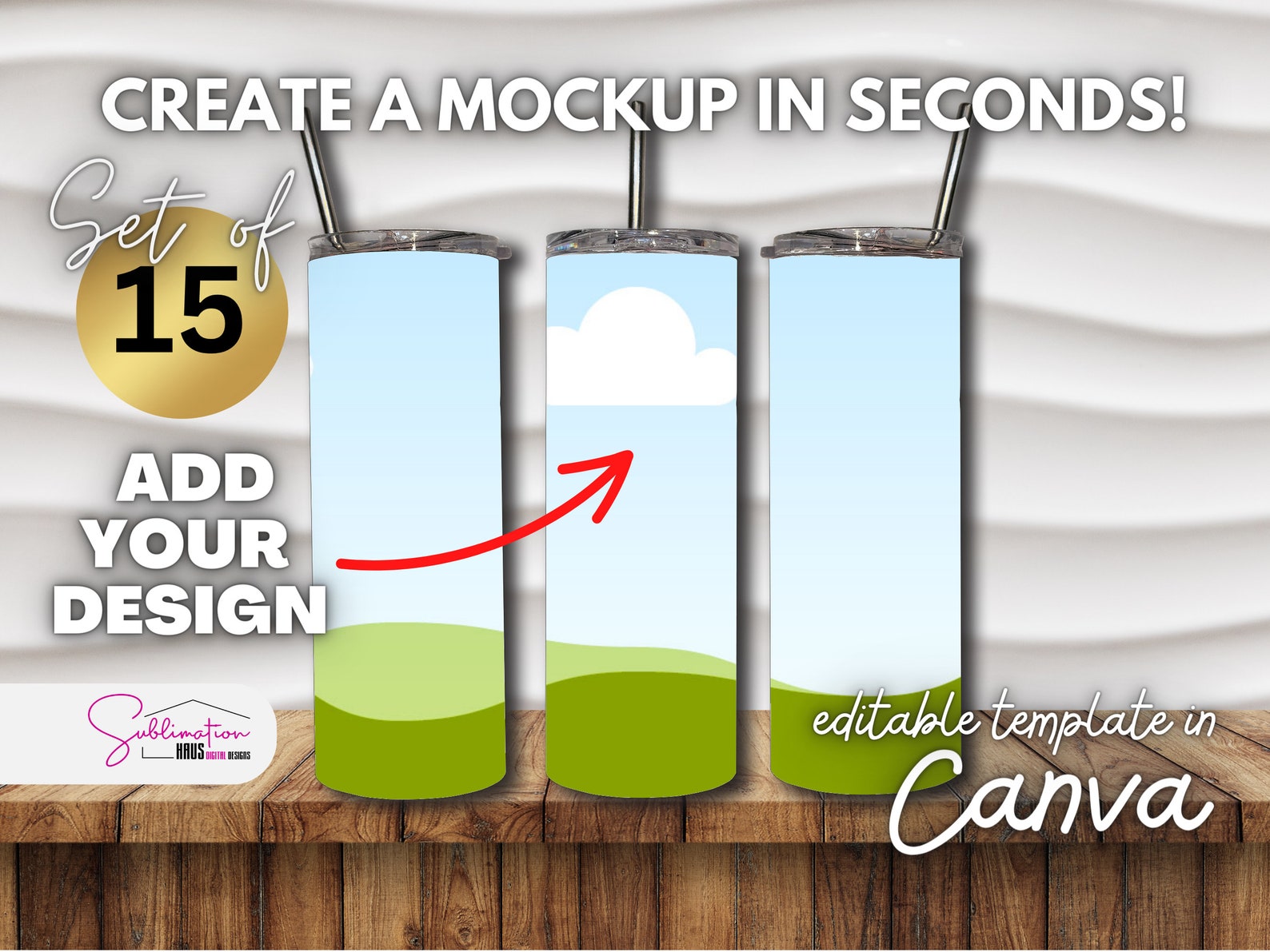 CANVA Mockup Templates for 20oz Skinny Tumbler Mockup Canva Etsy