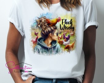 Funny Chicken PNG: Farm Chick Clipart Sublimation Design (Digital Download)